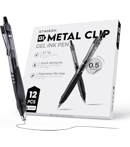 Amazon.com: STAGEEK 6PCS Multicolor Pens + 12 Pack Blue Gel Pens